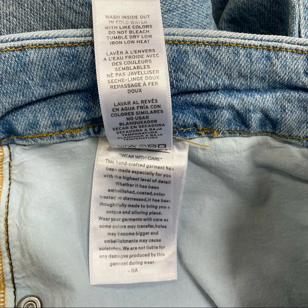Good American Good Classic Ripped High Waist Slim Jeans Size 24